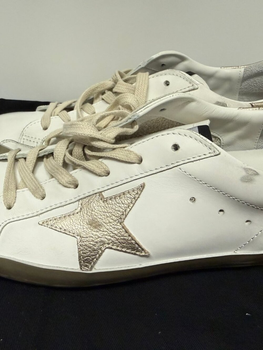 Women's Golden Goose Super-Star sneakers white / gold, size 40, excellent condit - Picture 11 of 14